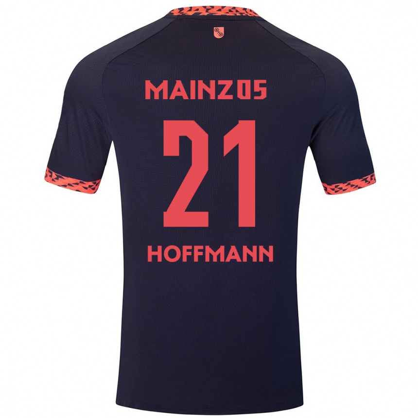 Men Football Leon Hoffmann #21 Blue Coral Red Away Jersey 2024/25 T-Shirt Canada