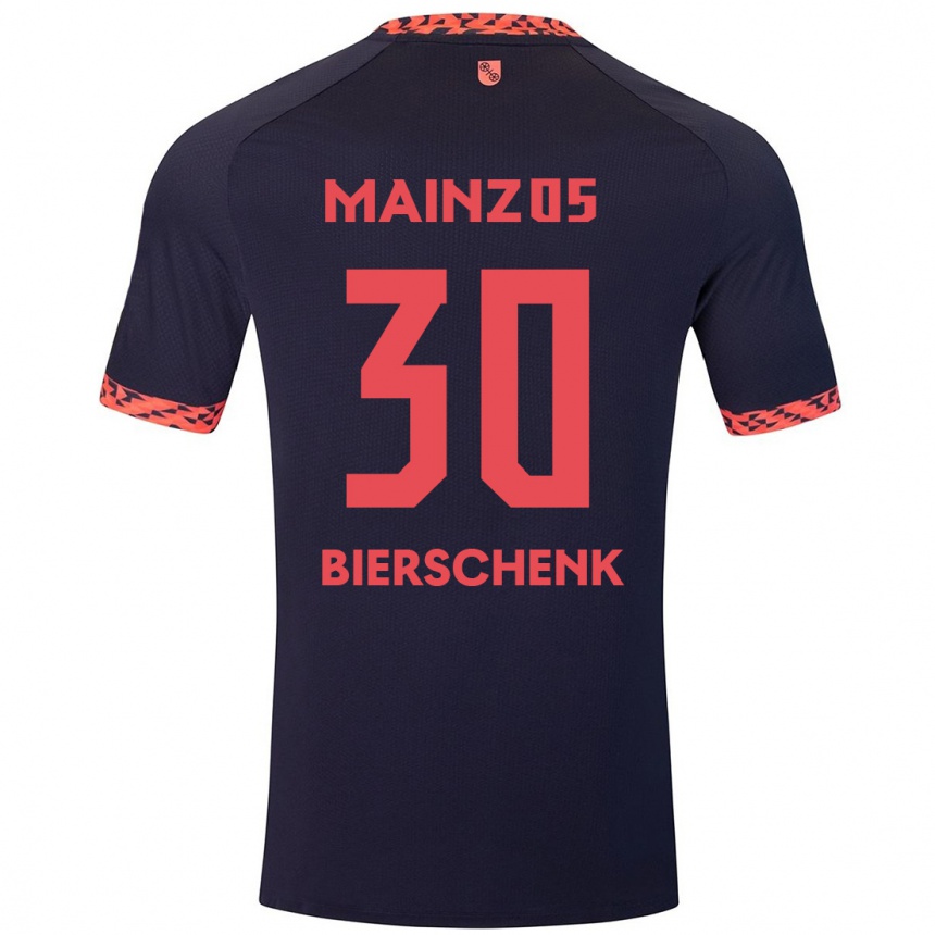 Men Football Lovis Bierschenk #30 Blue Coral Red Away Jersey 2024/25 T-Shirt Canada