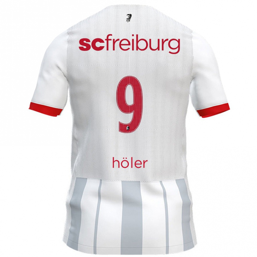 Men Football Lucas Höler #9 White Grey Away Jersey 2024/25 T-Shirt Canada