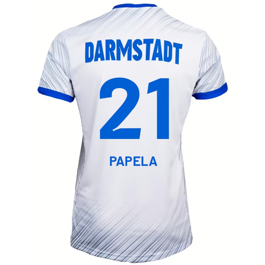 Men Football Merveille Papela #21 White Blue Away Jersey 2024/25 T-Shirt Canada