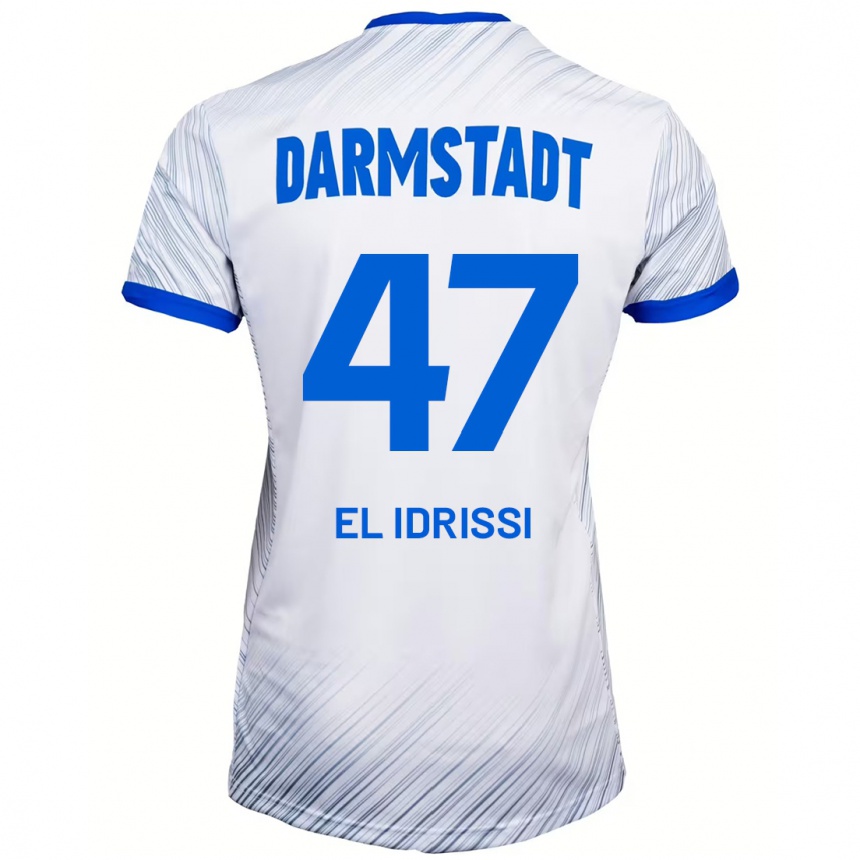 Men Football Othmane El Idrissi #47 White Blue Away Jersey 2024/25 T-Shirt Canada