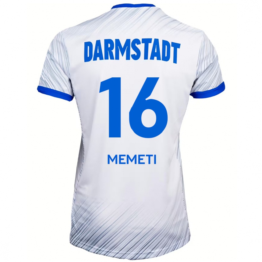 Men Football Dilon Memeti #16 White Blue Away Jersey 2024/25 T-Shirt Canada