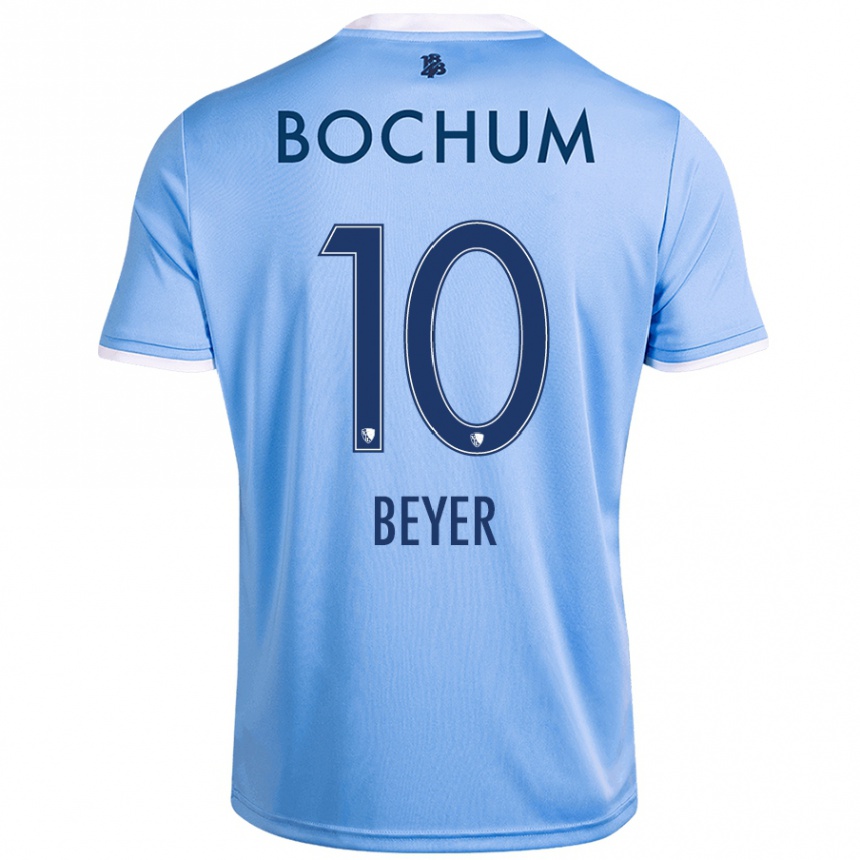 Men Football Pia Beyer #10 Sky Blue Away Jersey 2024/25 T-Shirt Canada