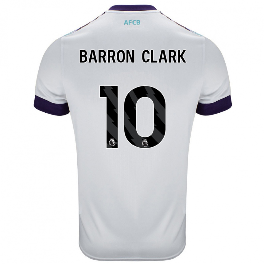 Men Football Molly Barron-Clark #10 White Green Purple Away Jersey 2024/25 T-Shirt Canada