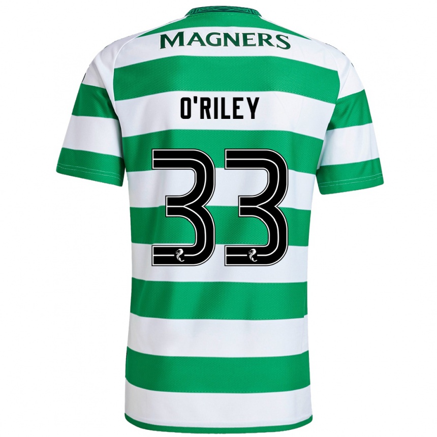 Women Football Matt O'riley #33 Green White Home Jersey 2024/25 T-Shirt Canada