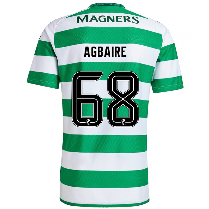 Women Football Lenny Agbaire #68 Green White Home Jersey 2024/25 T-Shirt Canada