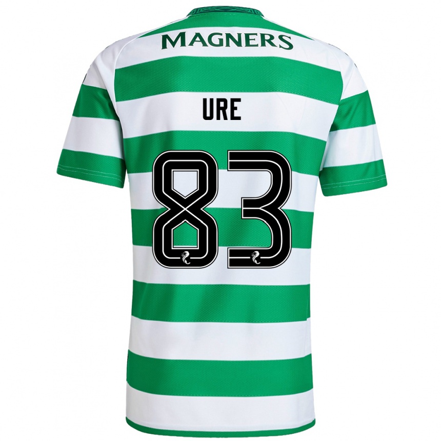 Women Football Kyle Ure #83 Green White Home Jersey 2024/25 T-Shirt Canada