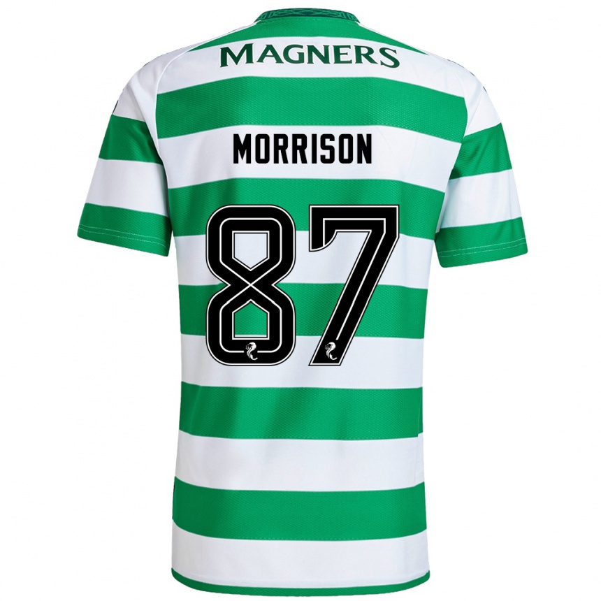 Women Football Joe Morrison #87 Green White Home Jersey 2024/25 T-Shirt Canada