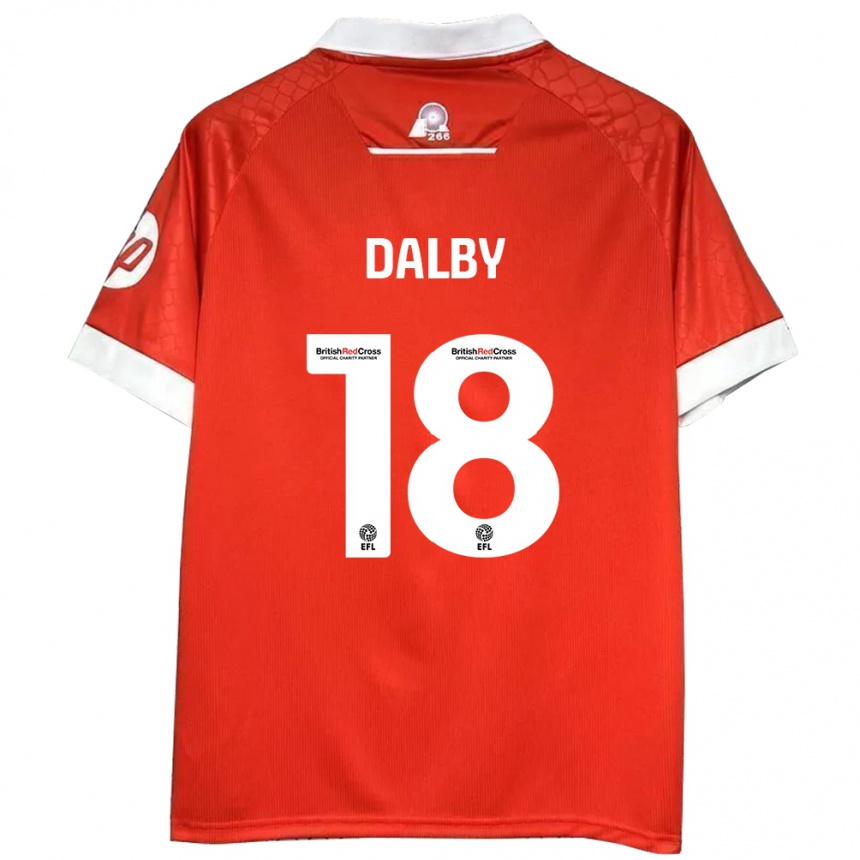 Femme Football Maillot Sam Dalby #18 Rouge Blanc Tenues Domicile 2024/25 Canada