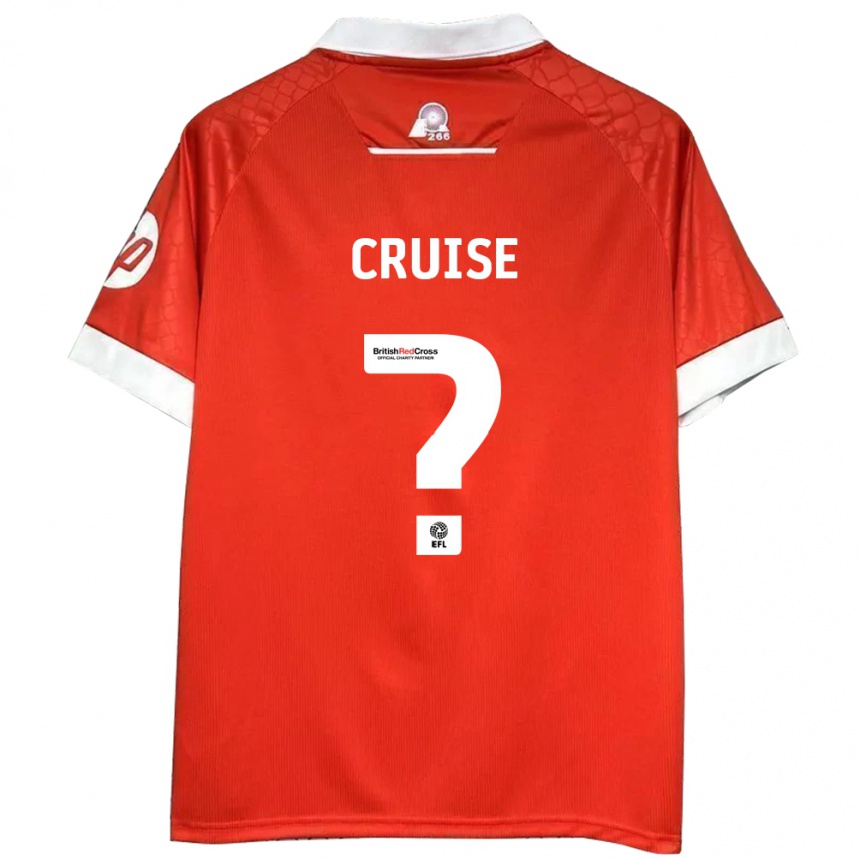 Women Football George Cruise #0 Red White Home Jersey 2024/25 T-Shirt Canada