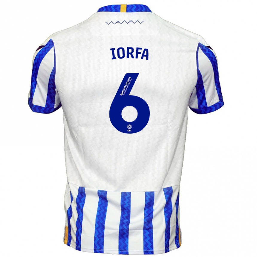 Women Football Dominic Iorfa #6 Blue White Home Jersey 2024/25 T-Shirt Canada