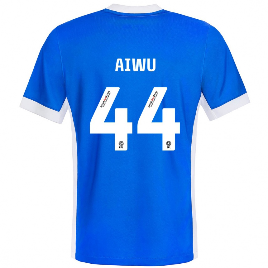 Women Football Emanuel Aiwu #44 Blue White Home Jersey 2024/25 T-Shirt Canada