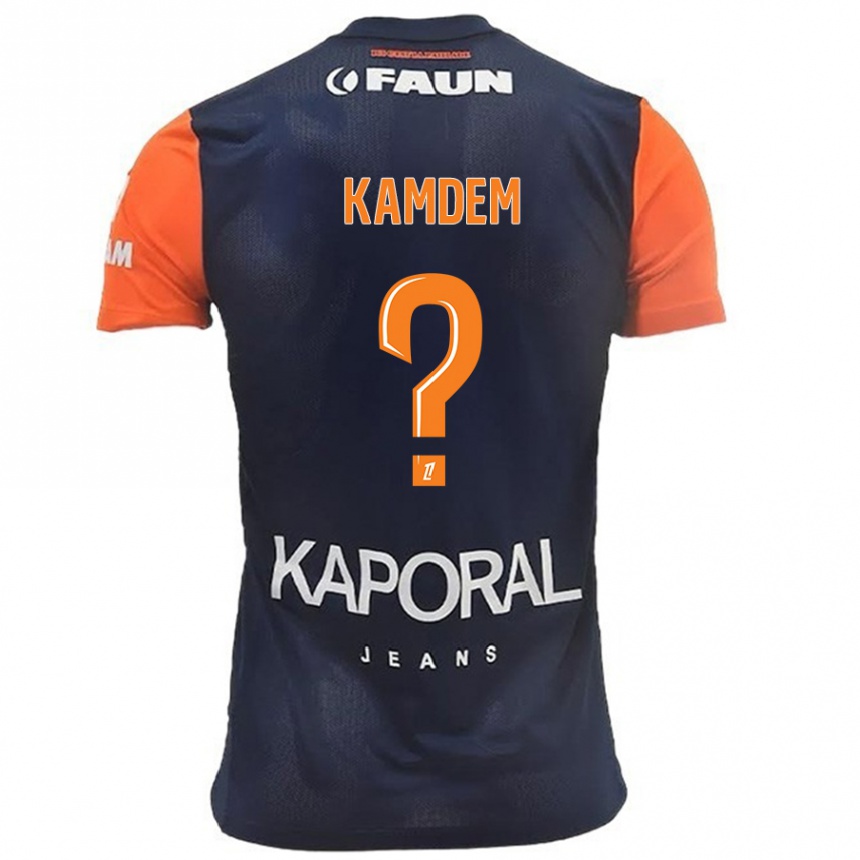 Women Football Kevin Kamdem #0 Navy Blue Orange Home Jersey 2024/25 T-Shirt Canada