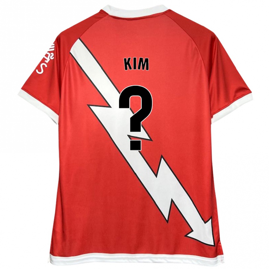 Women Football Nathaniel Kim #0 White Red Home Jersey 2024/25 T-Shirt Canada