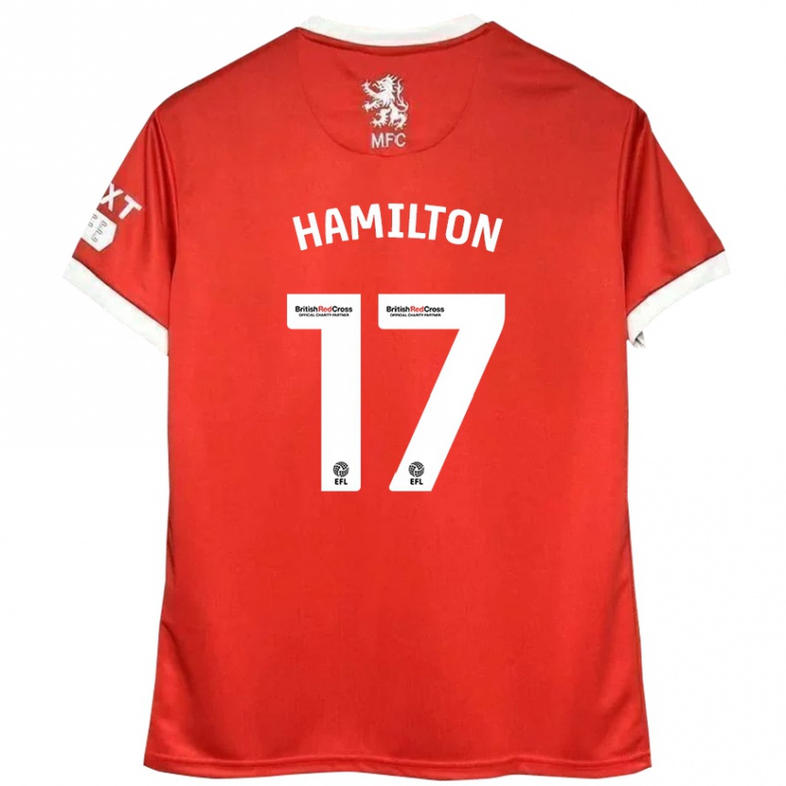 Femme Football Maillot Micah Hamilton #17 Rouge Blanc Tenues Domicile 2024/25 Canada