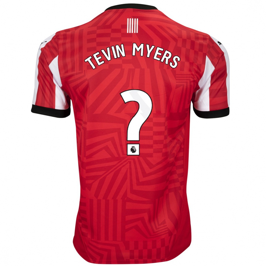 Women Football Tevin Myers #0 Red White Home Jersey 2024/25 T-Shirt Canada