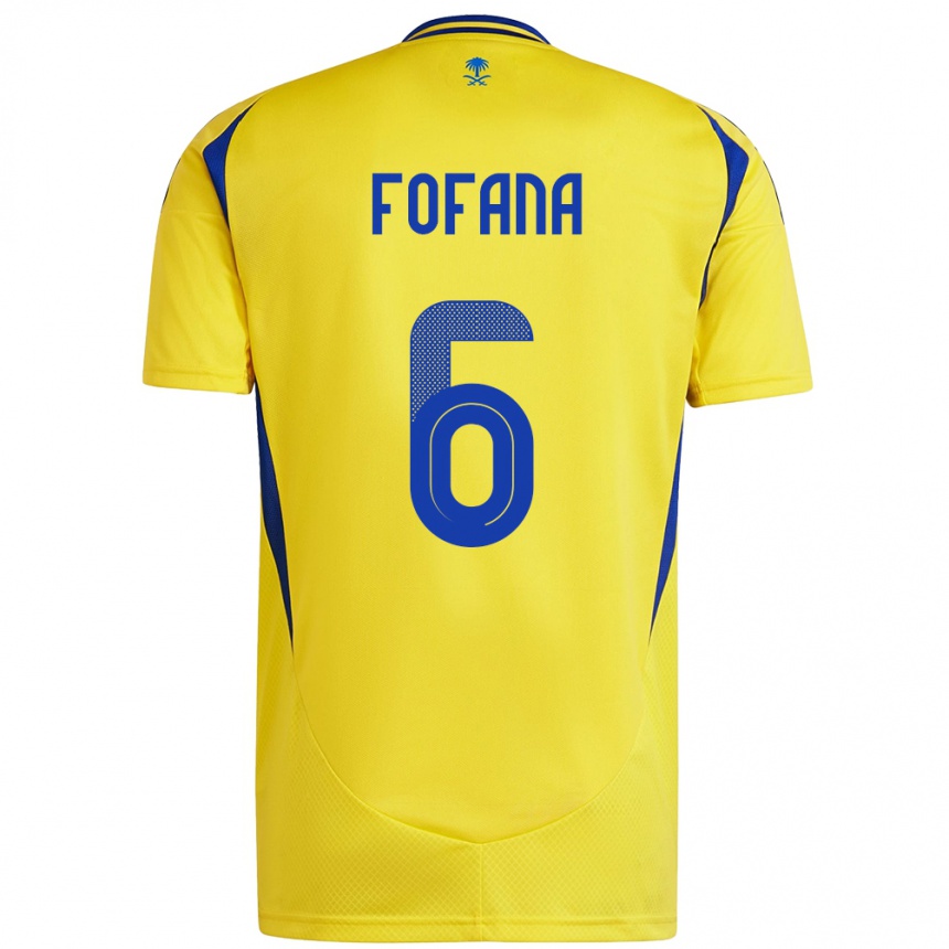 Femme Football Maillot Seko Fofana #6 Jaune Bleu Tenues Domicile 2024/25 Canada