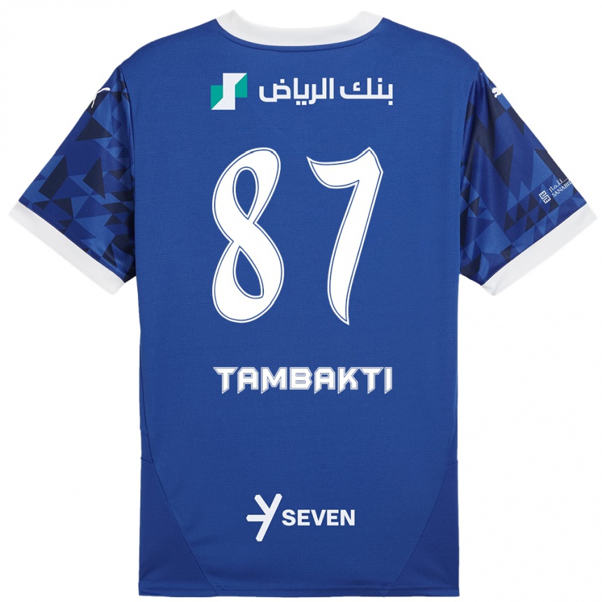 Femme Football Maillot Hassan Tambakti #87 Bleu Foncé Blanc Tenues Domicile 2024/25 Canada