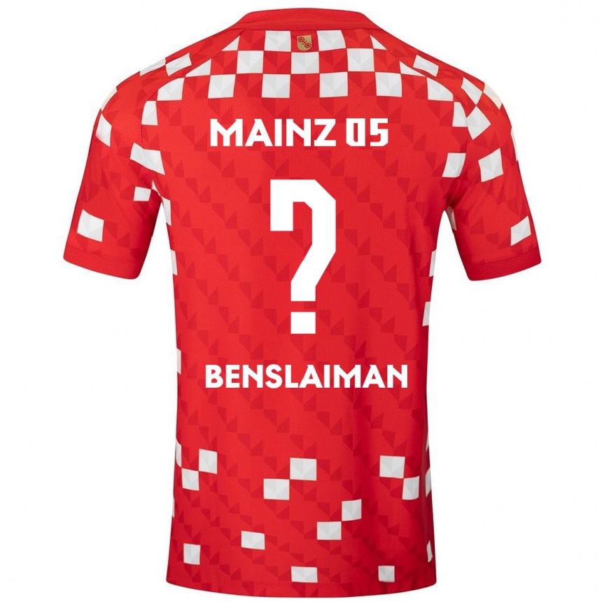 Femme Football Maillot Mohamed Benslaiman #0 Blanc Rouge Tenues Domicile 2024/25 Canada