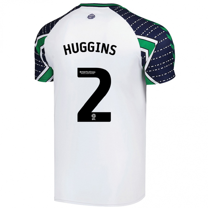 Women Football Niall Huggins #2 White Away Jersey 2024/25 T-Shirt Canada