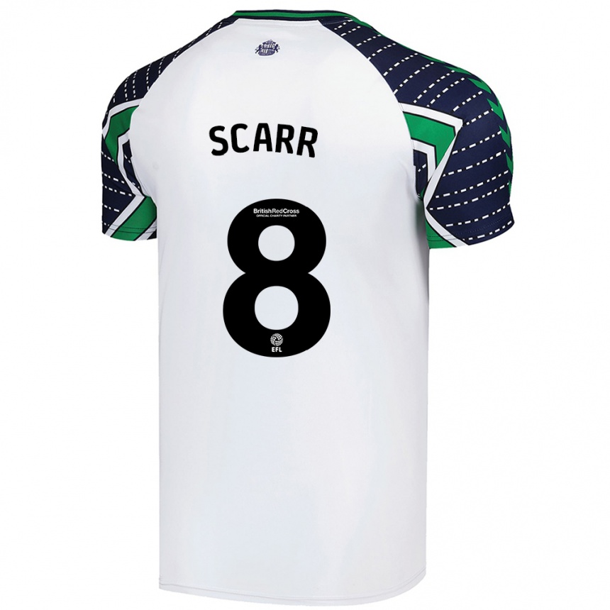 Women Football Emily Scarr #8 White Away Jersey 2024/25 T-Shirt Canada