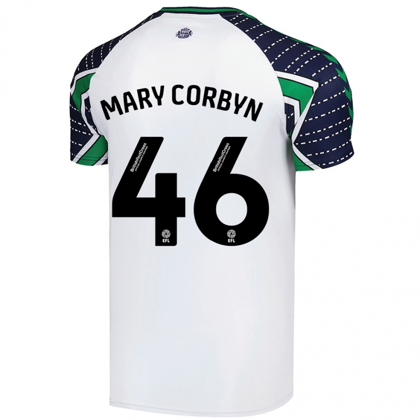 Femme Football Maillot Mary Corbyn #46 Blanc Tenues Extérieur 2024/25 Canada