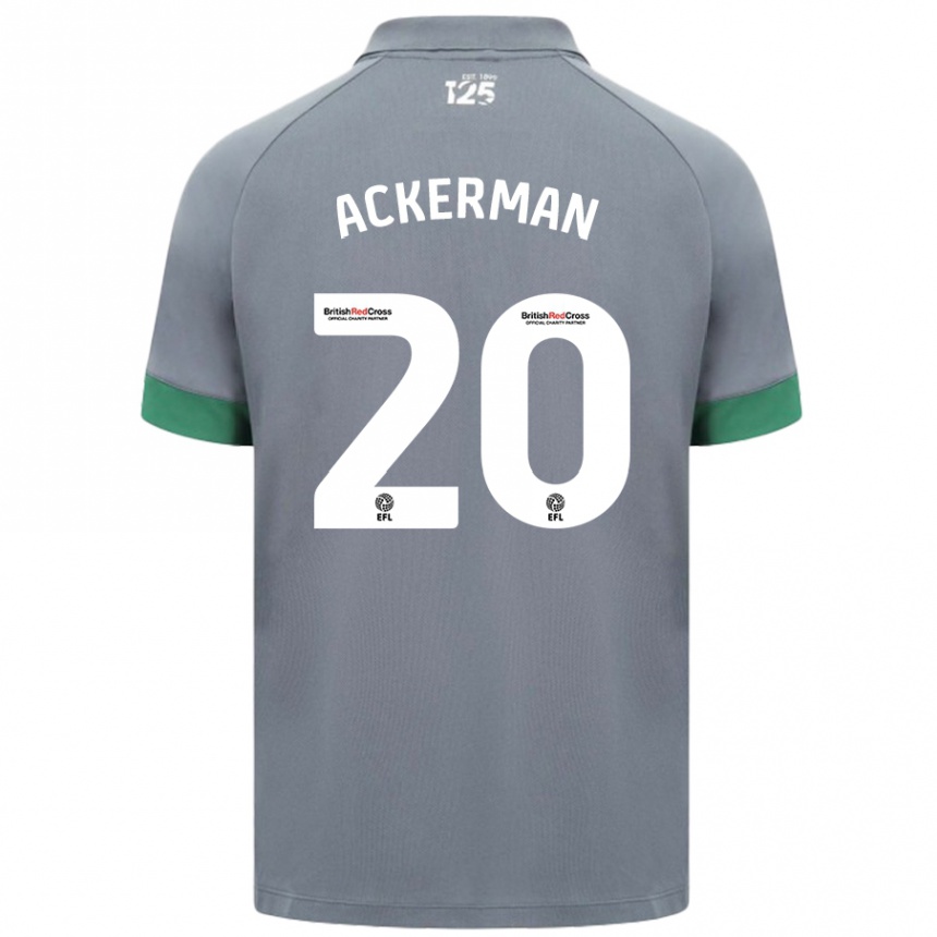 Women Football Mali Ackerman #20 Dark Gray Away Jersey 2024/25 T-Shirt Canada