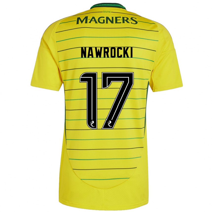 Women Football Maik Nawrocki #17 Yellow Away Jersey 2024/25 T-Shirt Canada