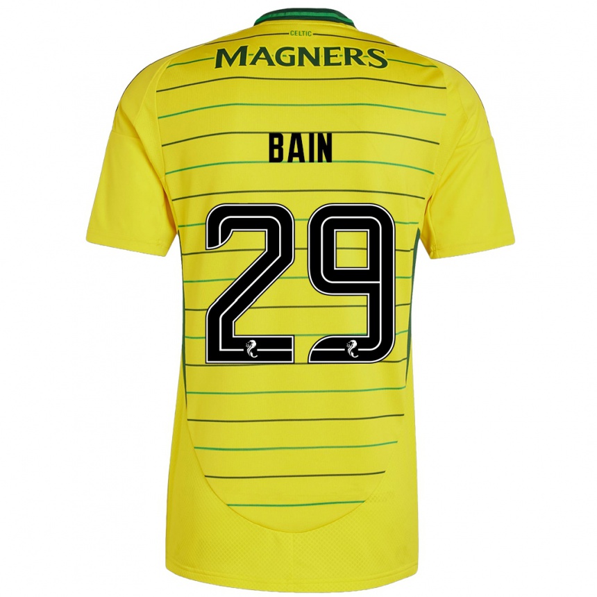 Women Football Scott Bain #29 Yellow Away Jersey 2024/25 T-Shirt Canada