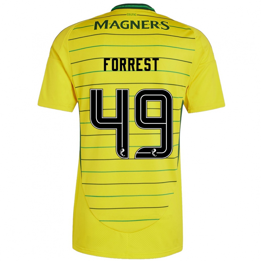 Women Football James Forrest #49 Yellow Away Jersey 2024/25 T-Shirt Canada