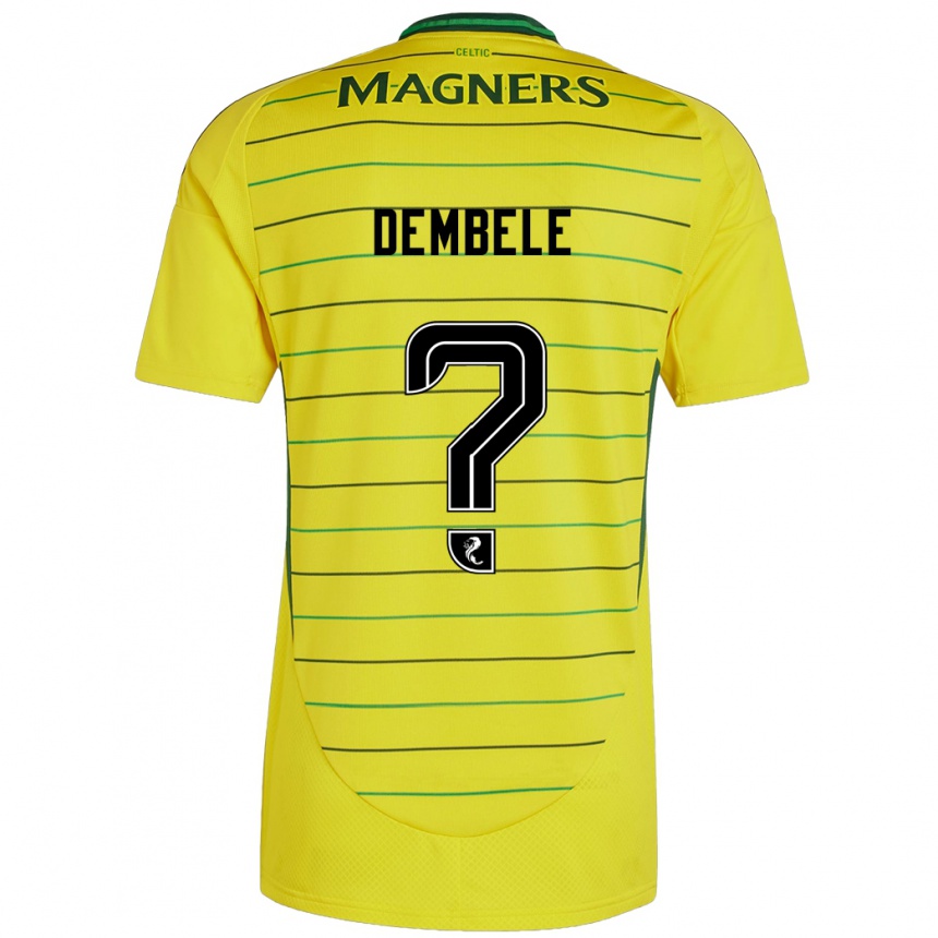 Women Football Hassan Dembele #0 Yellow Away Jersey 2024/25 T-Shirt Canada