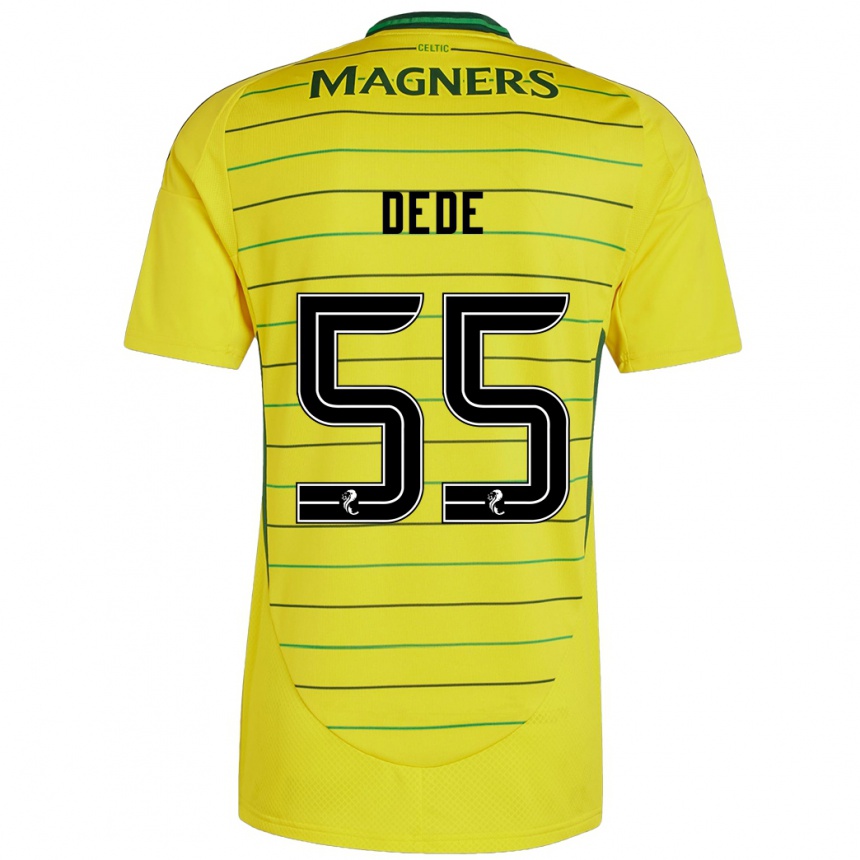 Women Football Josh Dede #55 Yellow Away Jersey 2024/25 T-Shirt Canada