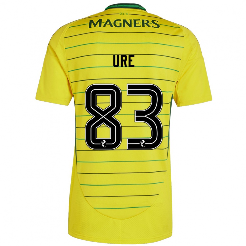 Women Football Kyle Ure #83 Yellow Away Jersey 2024/25 T-Shirt Canada