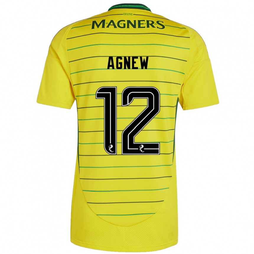 Women Football Murphy Agnew #12 Yellow Away Jersey 2024/25 T-Shirt Canada