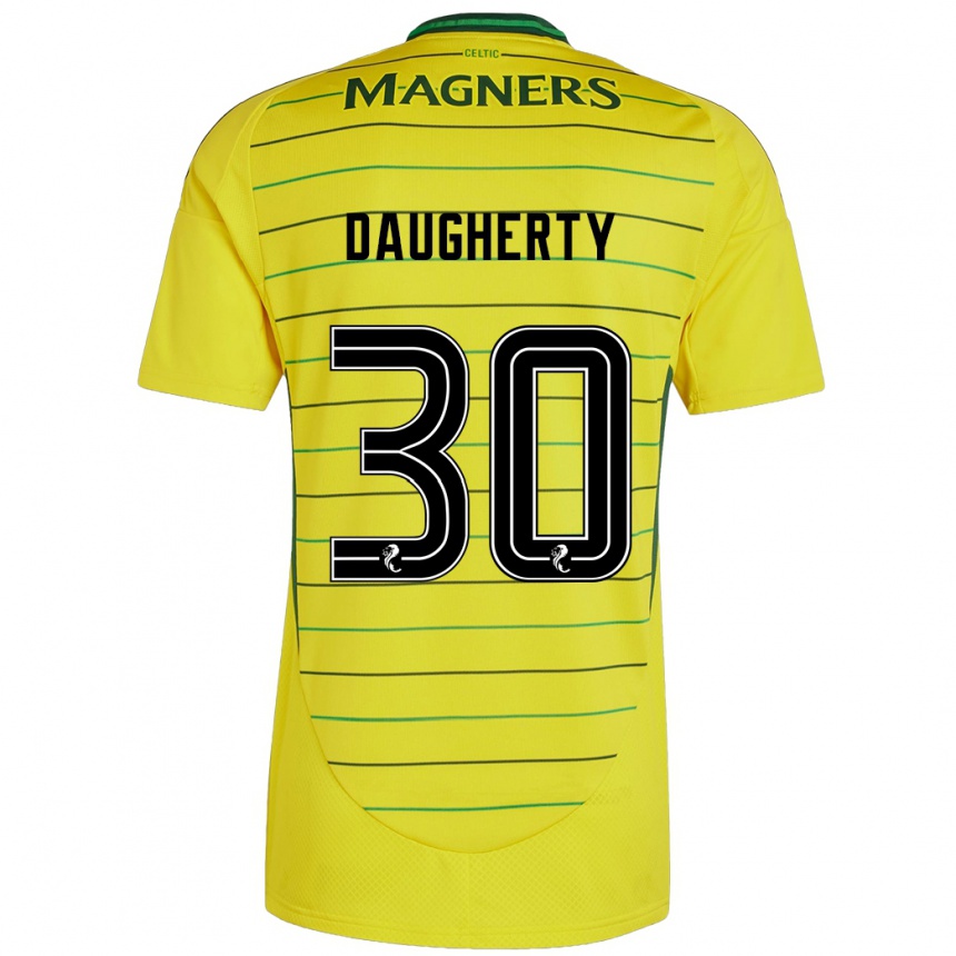 Women Football Kelsey Daugherty #30 Yellow Away Jersey 2024/25 T-Shirt Canada