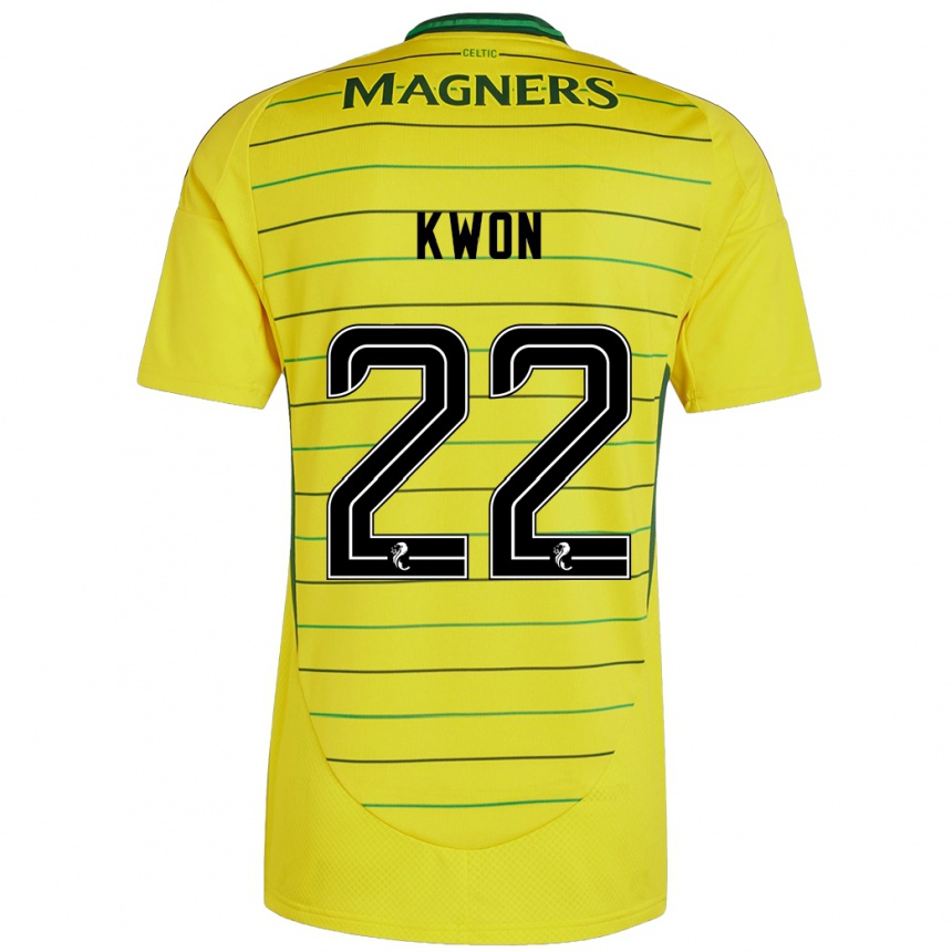 Women Football Hyeok-Kyu Kwon #22 Yellow Away Jersey 2024/25 T-Shirt Canada