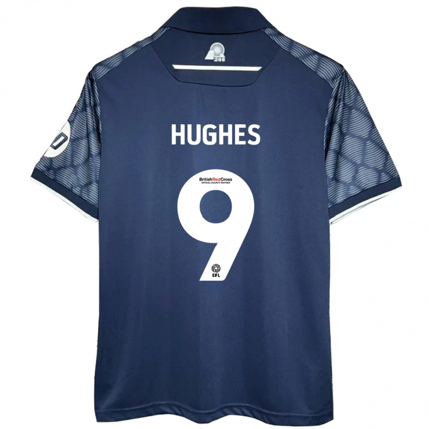 Femme Football Maillot Rosie Hughes #9 Noir Tenues Extérieur 2024/25 Canada