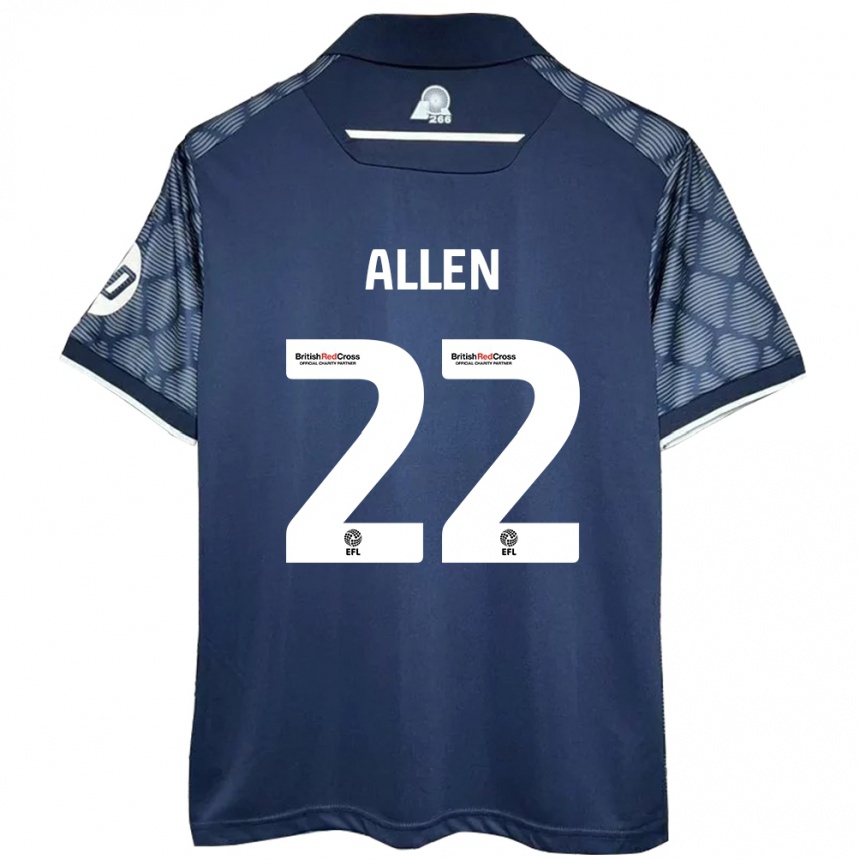 Femme Football Maillot Keren Allen #22 Noir Tenues Extérieur 2024/25 Canada