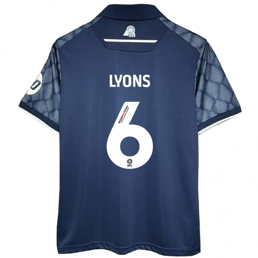 Femme Football Maillot Lauryn Lyons #6 Noir Tenues Extérieur 2024/25 Canada