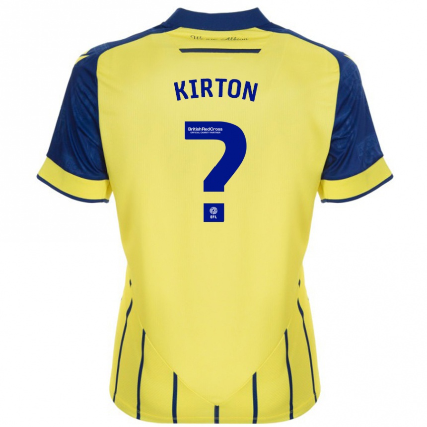 Women Football Archie Kirton #0 Yellow Blue Away Jersey 2024/25 T-Shirt Canada