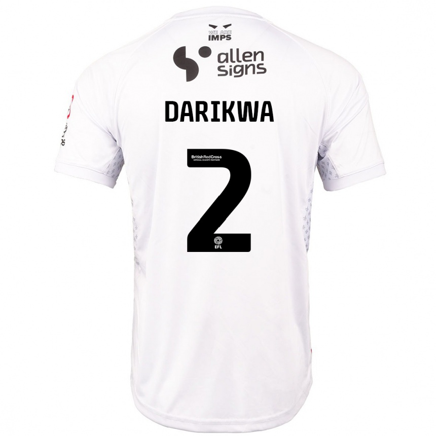 Women Football Tendayi Darikwa #2 Red White Away Jersey 2024/25 T-Shirt Canada