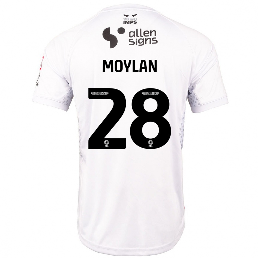 Women Football Jack Moylan #28 Red White Away Jersey 2024/25 T-Shirt Canada