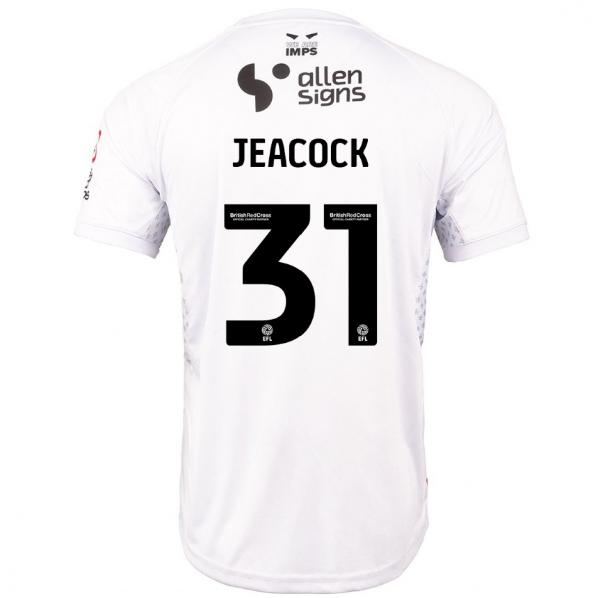 Women Football Zach Jeacock #31 Red White Away Jersey 2024/25 T-Shirt Canada