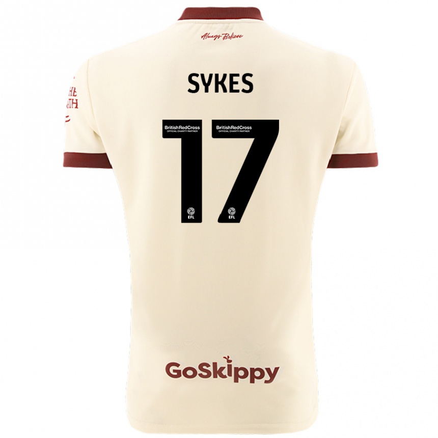 Women Football Mark Sykes #17 Cream White Away Jersey 2024/25 T-Shirt Canada