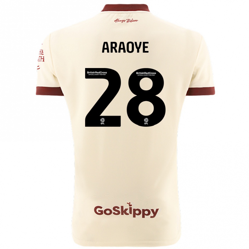 Women Football Raphael Araoye #28 Cream White Away Jersey 2024/25 T-Shirt Canada