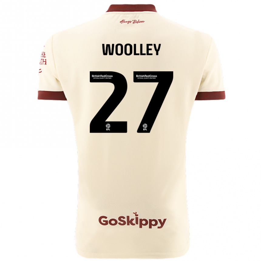 Women Football Jesse Woolley #27 Cream White Away Jersey 2024/25 T-Shirt Canada