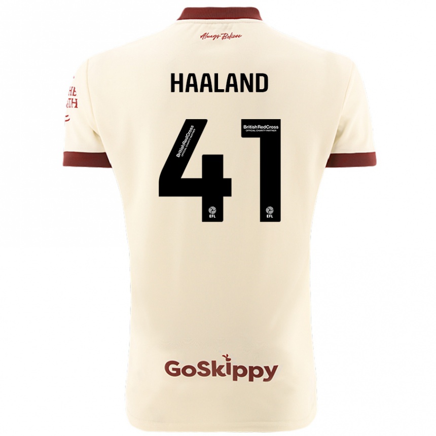 Femme Football Maillot Benedicte Haaland #41 Blanc Crème Tenues Extérieur 2024/25 Canada