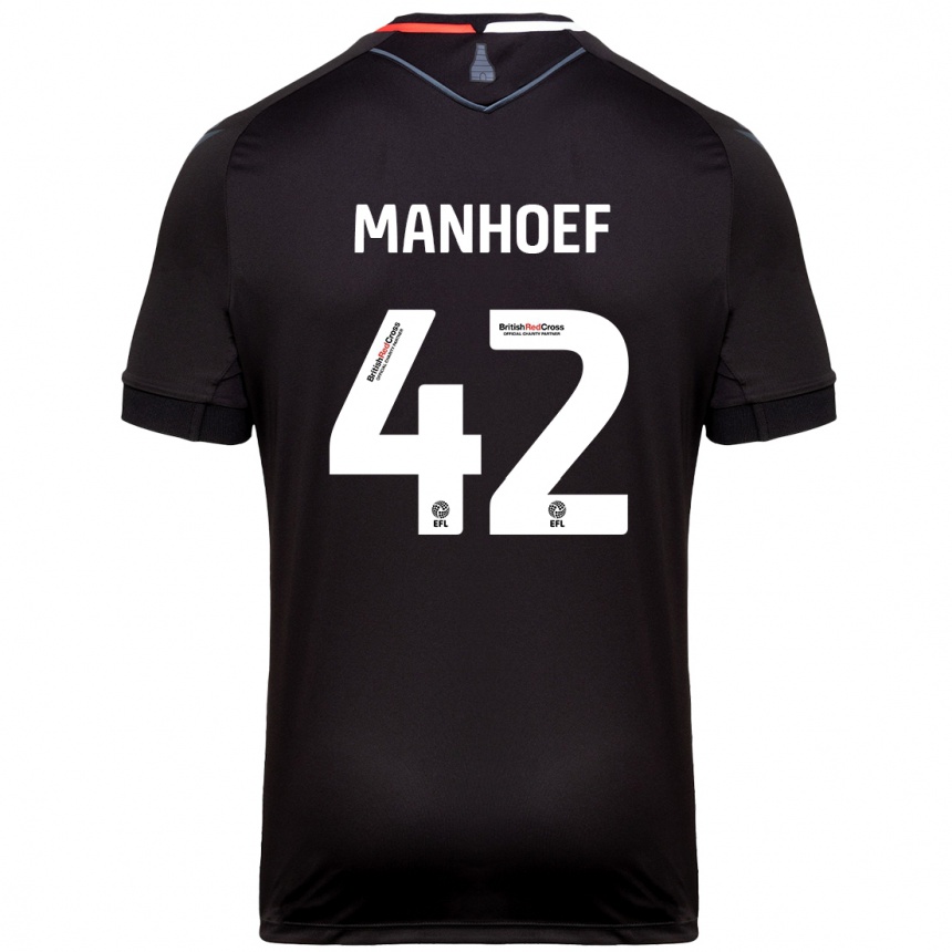 Women Football Million Manhoef #42 Black Away Jersey 2024/25 T-Shirt Canada