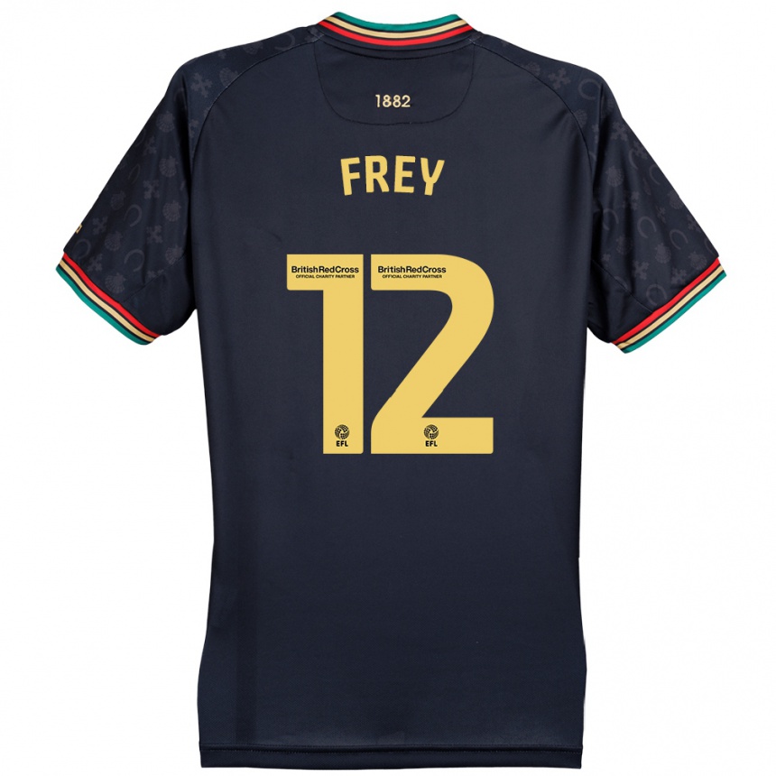 Femme Football Maillot Michael Frey #12 Bleu Marine Foncé Tenues Extérieur 2024/25 Canada