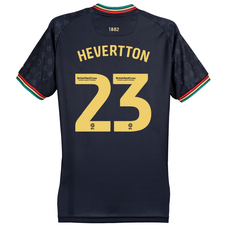 Femme Football Maillot Hevertton #23 Bleu Marine Foncé Tenues Extérieur 2024/25 Canada